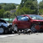 Crash where two cars are involved